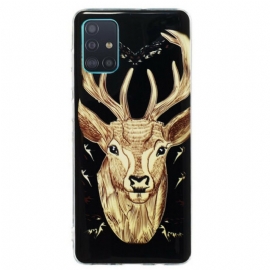 Deksel Til Samsung Galaxy A71 Fluorescerende Majestic Deer