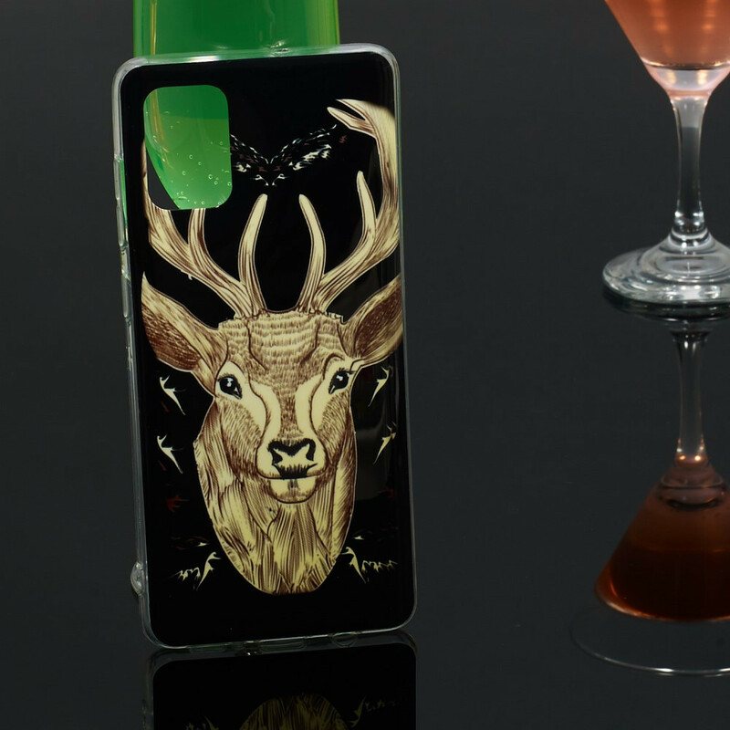 Deksel Til Samsung Galaxy A71 Fluorescerende Majestic Deer