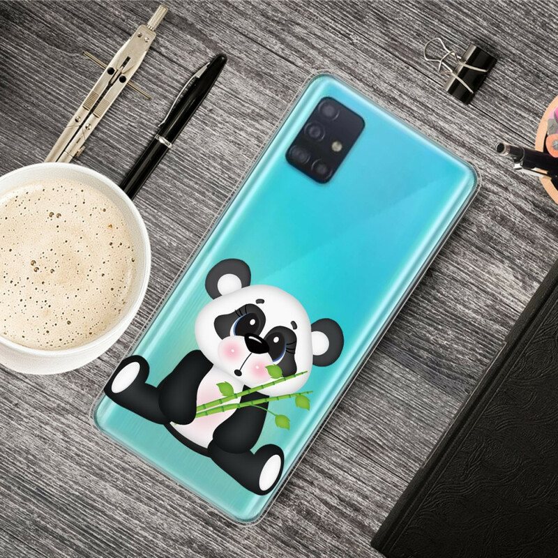 Deksel Til Samsung Galaxy A71 Sømløs Sad Panda