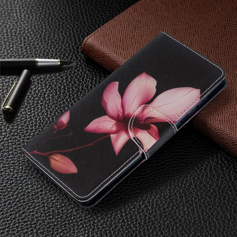 Folio Deksel Til Samsung Galaxy A71 Rosa Blomst