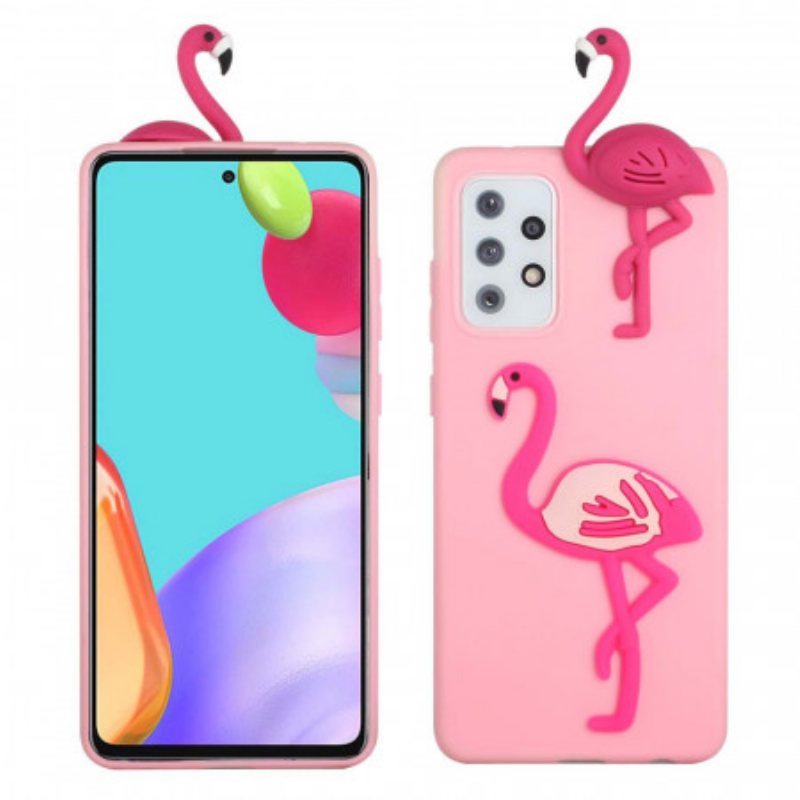 Deksel Til Samsung Galaxy A53 5G 3d Flamingo