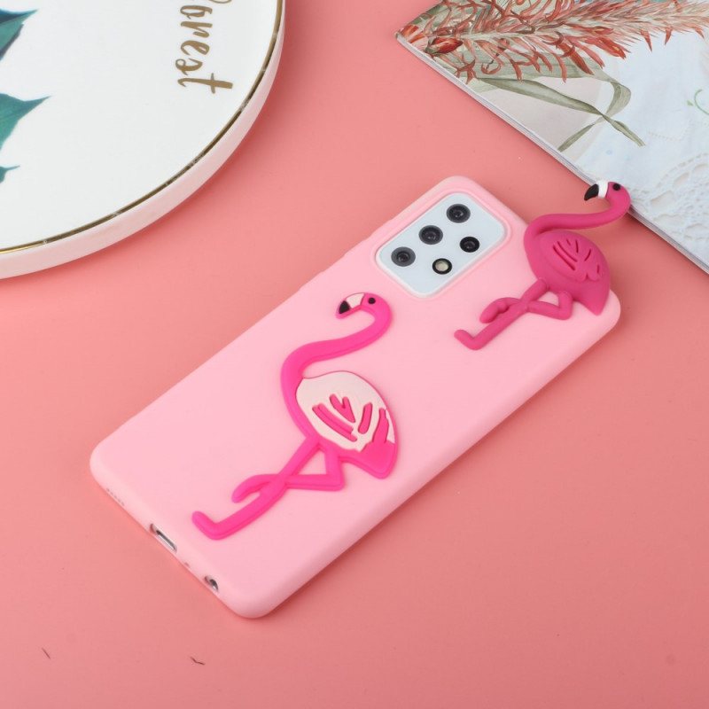 Deksel Til Samsung Galaxy A53 5G 3d Flamingo