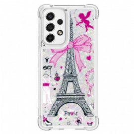 Deksel Til Samsung Galaxy A53 5G Eiffeltårnets Paljetter