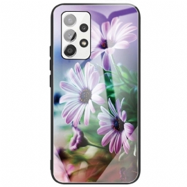 Deksel Til Samsung Galaxy A53 5G Herdet Glass Blomster