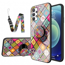 Deksel Til Samsung Galaxy A53 5G Patchwork Magnetisk Holder