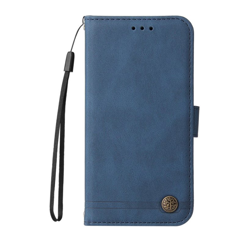 Folio Deksel Xiaomi 14t Pro Rivet Suede Effekt Beskyttelse Deksel