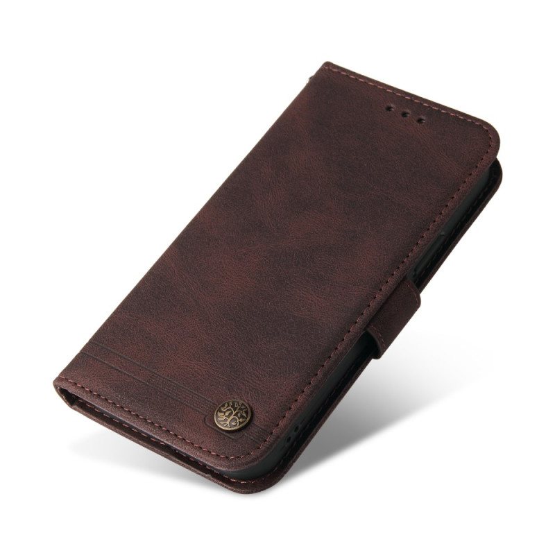 Folio Deksel Xiaomi 14t Pro Rivet Suede Effekt Beskyttelse Deksel