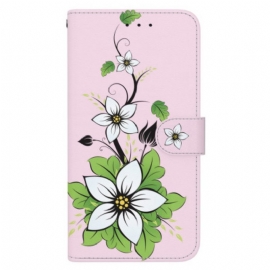 Folio Deksel Xiaomi 14t Pro Strappy Lily Beskyttelse Deksel