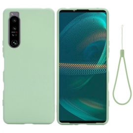 Deksel Til Sony Xperia 1 IV Med Kjede Strappy Flytende Silikon