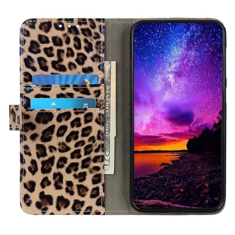 Folio Deksel Til Sony Xperia 1 IV Leopardhudeffekt