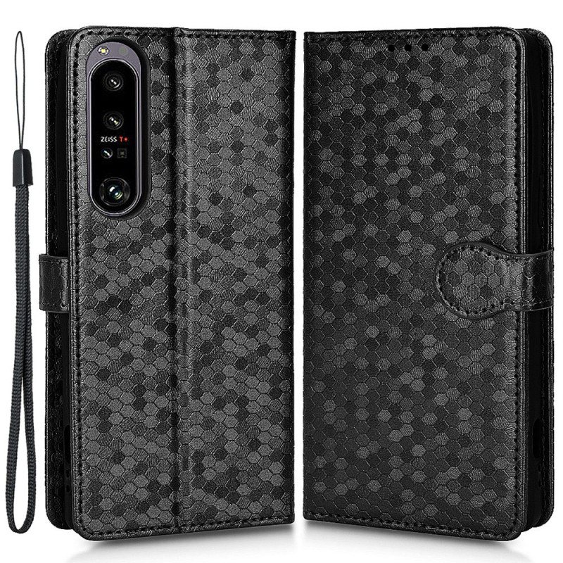 Folio Deksel Til Sony Xperia 1 IV Med Kjede 3d Strappy Design