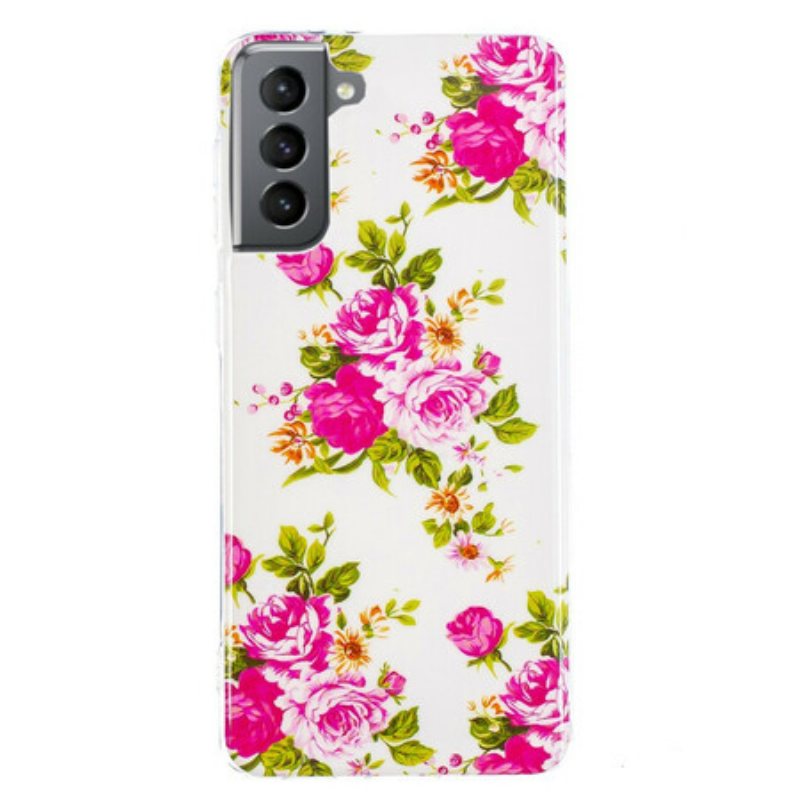 Deksel Til Samsung Galaxy S21 FE Fluorescerende Liberty-blomster