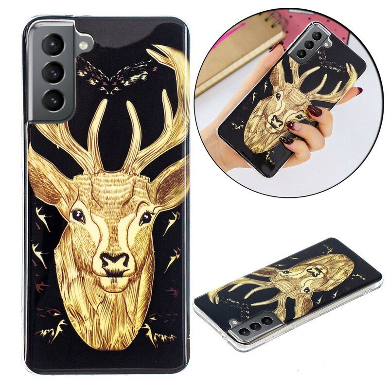 Deksel Til Samsung Galaxy S21 FE Fluorescerende Majestic Deer