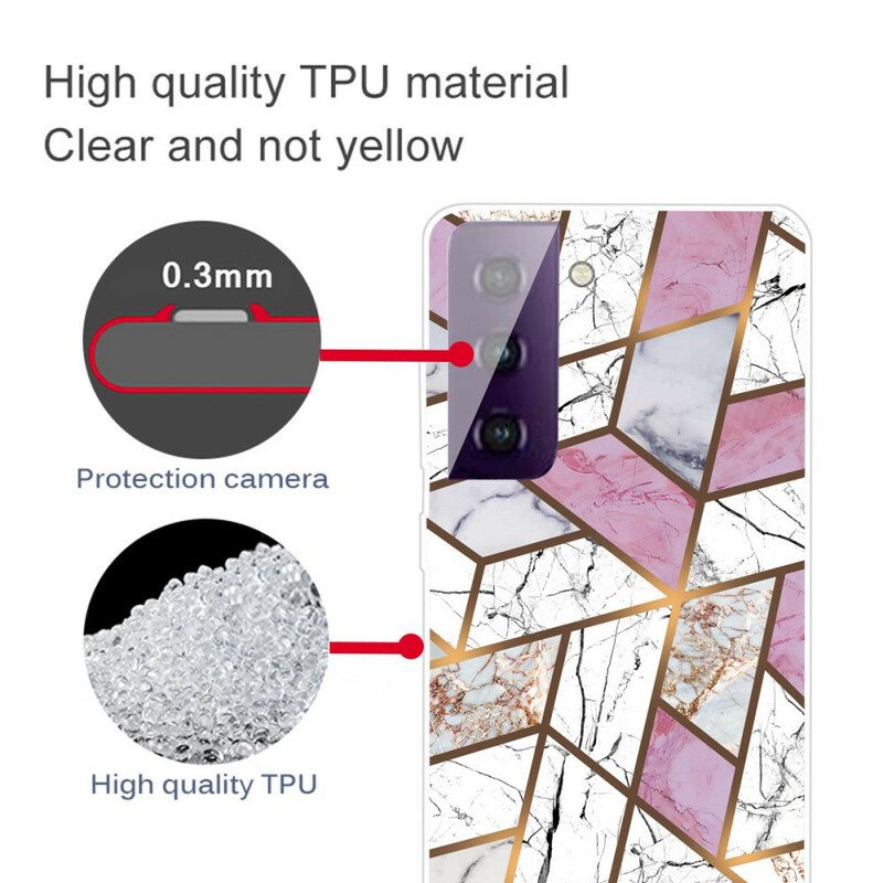 Deksel Til Samsung Galaxy S21 FE Geometrisk Marmor