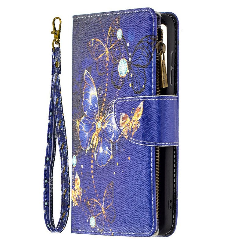 Folio Deksel Til Samsung Galaxy S21 FE Butterflies Butterflies Zip Pouch