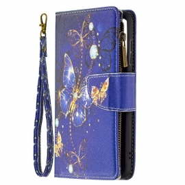 Folio Deksel Til Samsung Galaxy S21 FE Butterflies Butterflies Zip Pouch