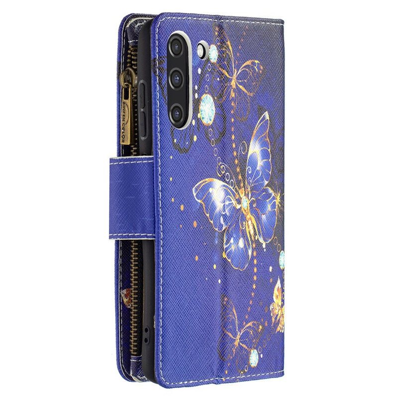 Folio Deksel Til Samsung Galaxy S21 FE Butterflies Butterflies Zip Pouch