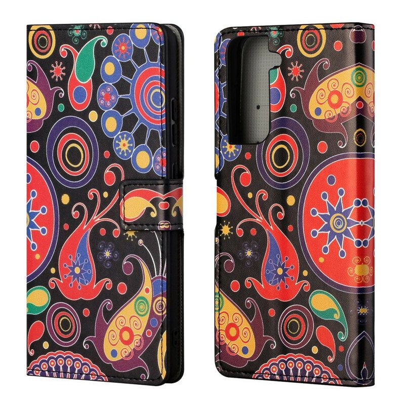 Folio Deksel Til Samsung Galaxy S21 FE Galaxy Design