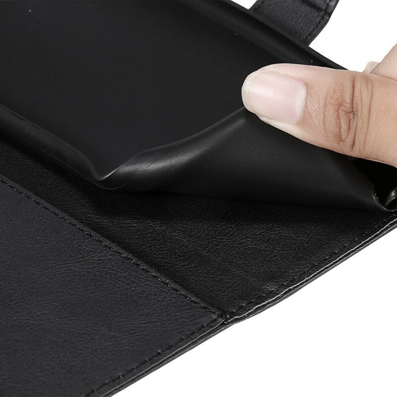 Folio Deksel Til Samsung Galaxy S21 FE Med Kjede Strappy Skinneffekt