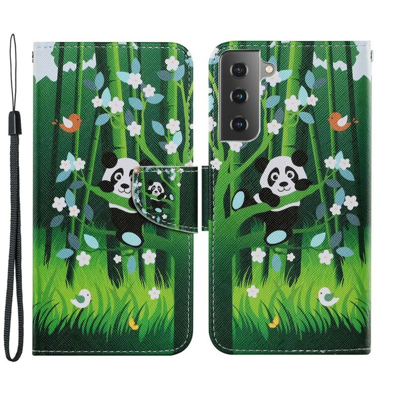 Folio Deksel Til Samsung Galaxy S21 FE Panda Walk