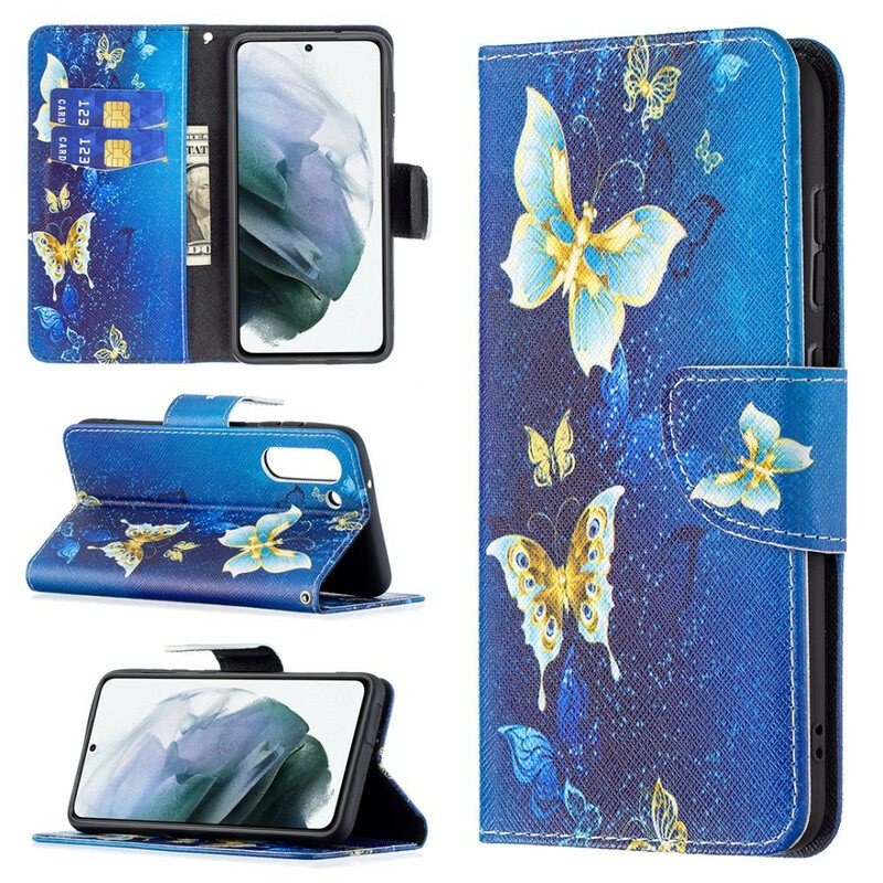 Lærdeksel Til Samsung Galaxy S21 FE Butterflies Kings