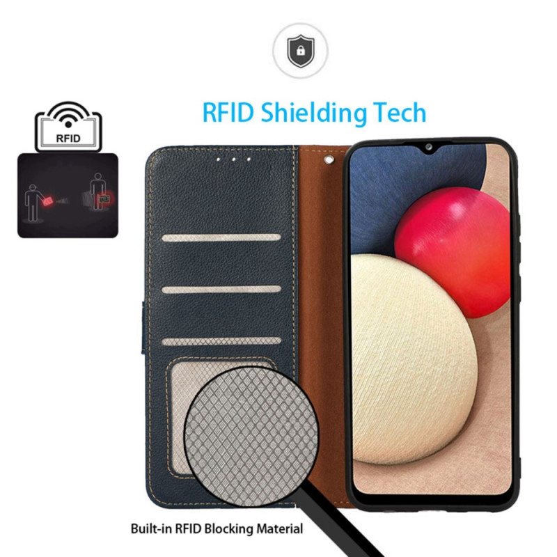 Folio Deksel Til Poco M5 Litchi Stil Rfid Khazneh