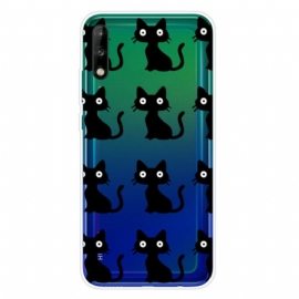 Mobildeksel Til Huawei Y7p Flere Svarte Katter