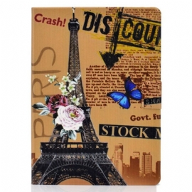Lærdeksel Til iPad Pro 11" (2022) Floral Eiffeltårnet