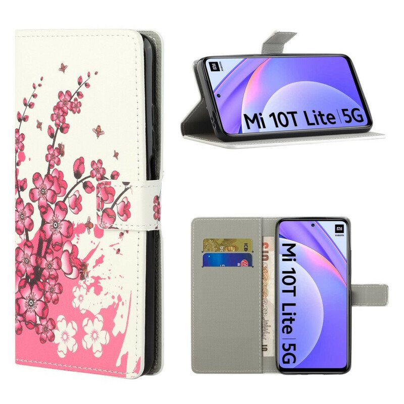 Folio Deksel Til Xiaomi Mi 10T Lite Tropiske Blomster