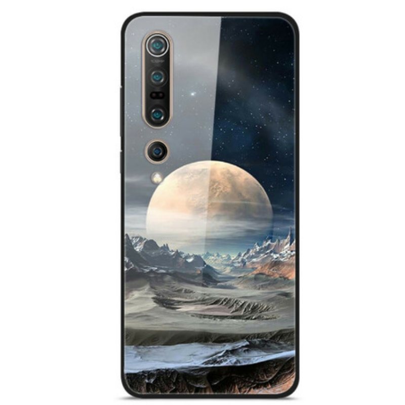 Deksel Til Xiaomi Mi 10 / 10 Pro Space Moon Herdet Glass