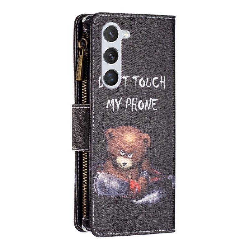 Folio Deksel Samsung Galaxy S24 5g Dangerous Bear Lommebok Med Stropp