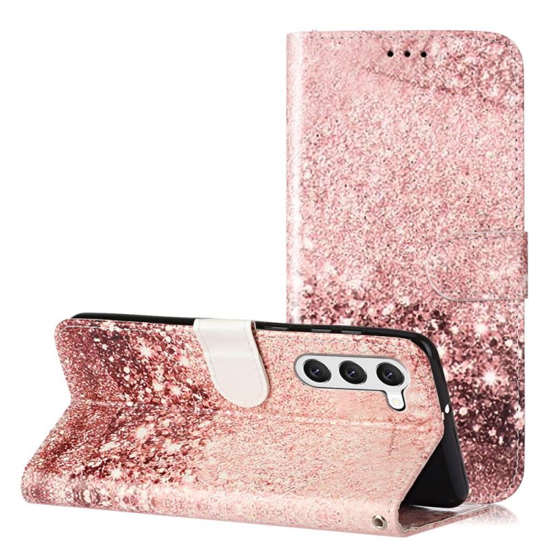 Folio Deksel Samsung Galaxy S24 5g Gull-rose Marmor Beskyttelse Deksel