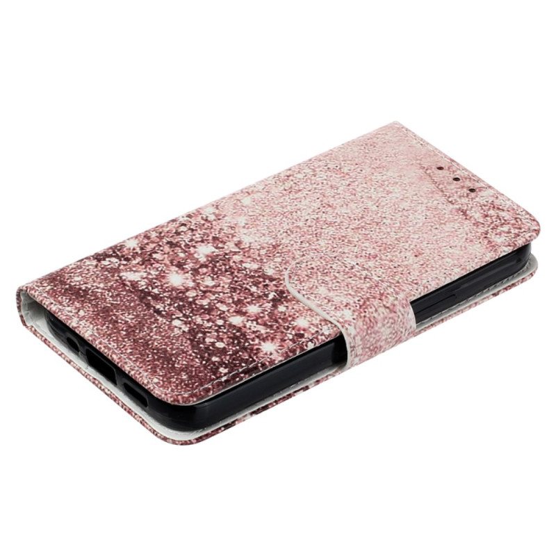 Folio Deksel Samsung Galaxy S24 5g Gull-rose Marmor Beskyttelse Deksel