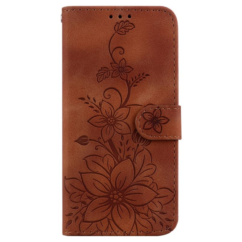 Folio Deksel Samsung Galaxy S24 5g Stropp Floral