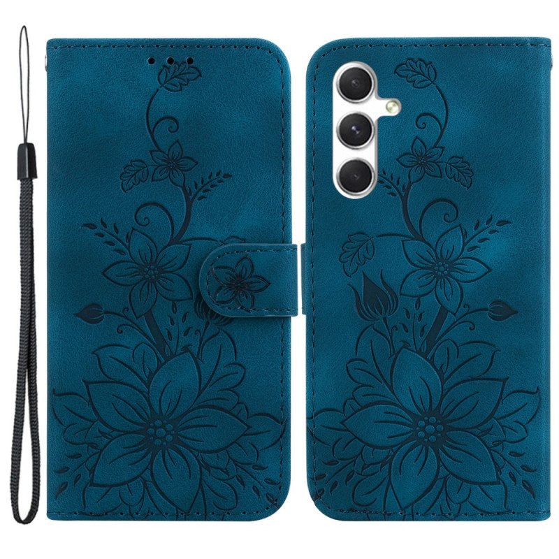 Folio Deksel Samsung Galaxy S24 5g Stropp Floral