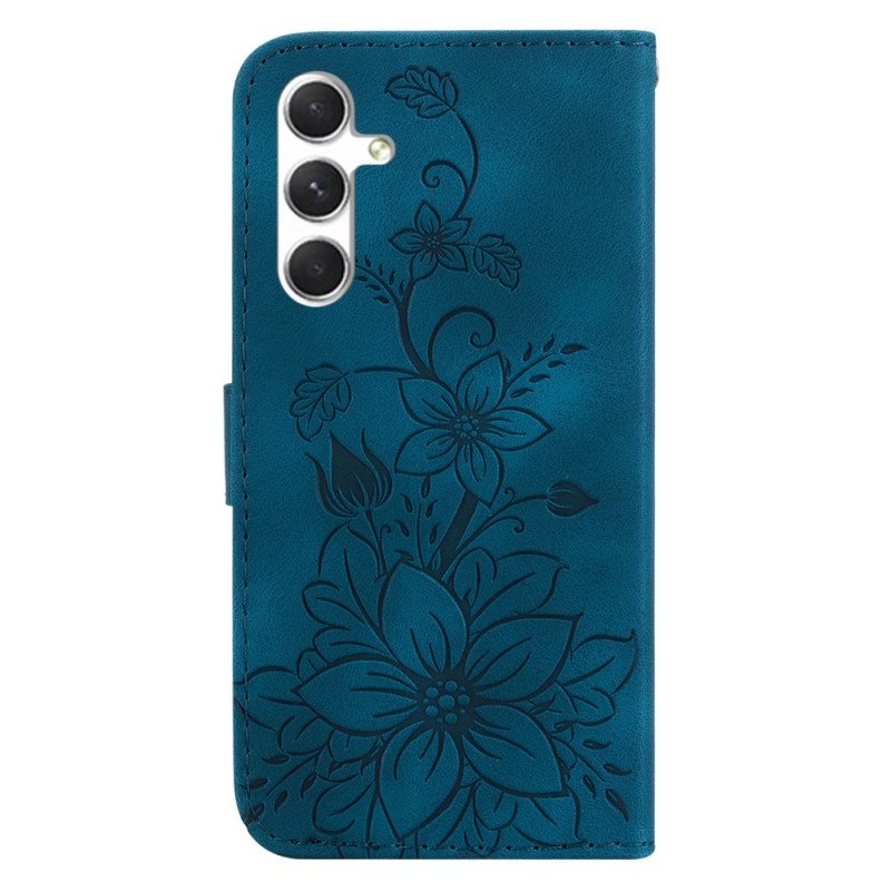 Folio Deksel Samsung Galaxy S24 5g Stropp Floral