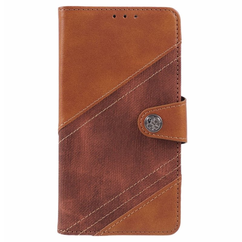 Folio Deksel Til Samsung Galaxy S24 5g Tofarget Jeansstil