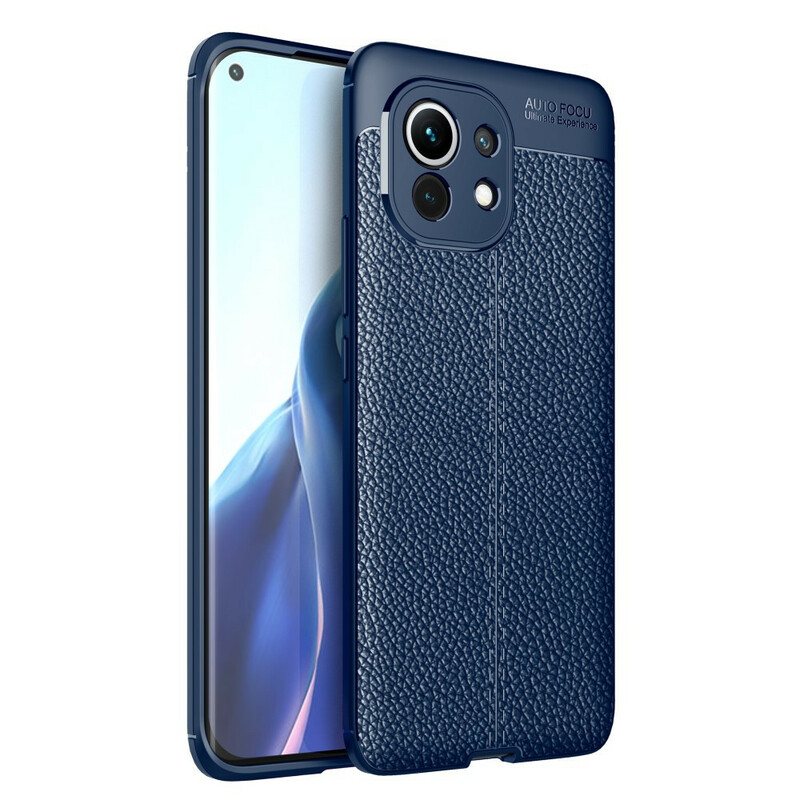 Deksel Til Xiaomi Mi 11 (5G) Dobbel Linje Litchi Leather Effect