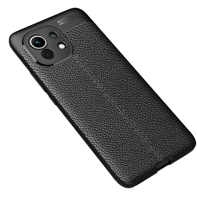 Deksel Til Xiaomi Mi 11 (5G) Dobbel Linje Litchi Leather Effect