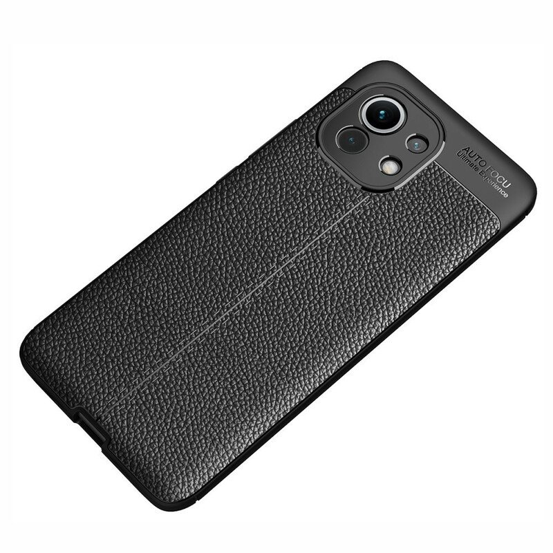 Deksel Til Xiaomi Mi 11 (5G) Dobbel Linje Litchi Leather Effect