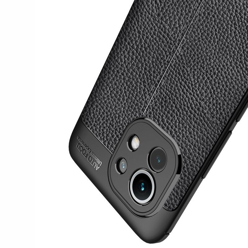 Deksel Til Xiaomi Mi 11 (5G) Dobbel Linje Litchi Leather Effect