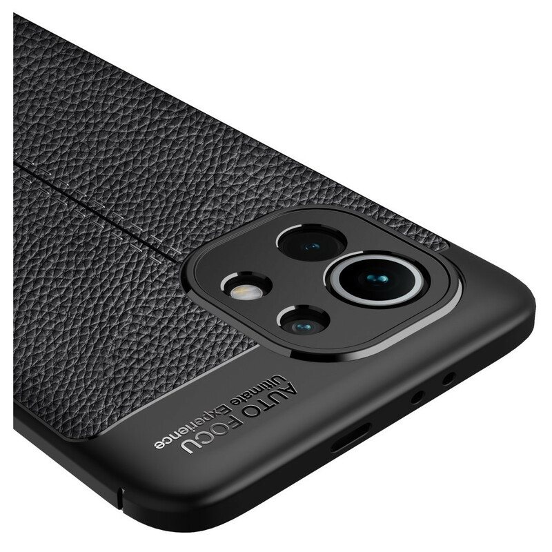 Deksel Til Xiaomi Mi 11 (5G) Dobbel Linje Litchi Leather Effect