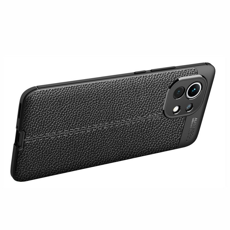 Deksel Til Xiaomi Mi 11 (5G) Dobbel Linje Litchi Leather Effect