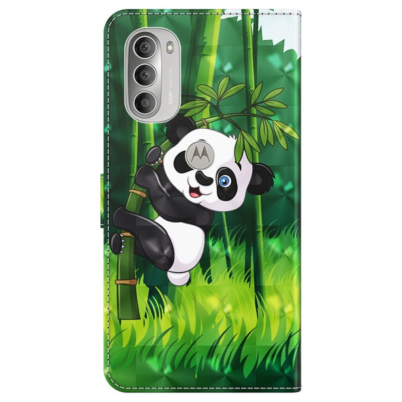 Folio Deksel Til Moto G51 5G Panda Og Bambus