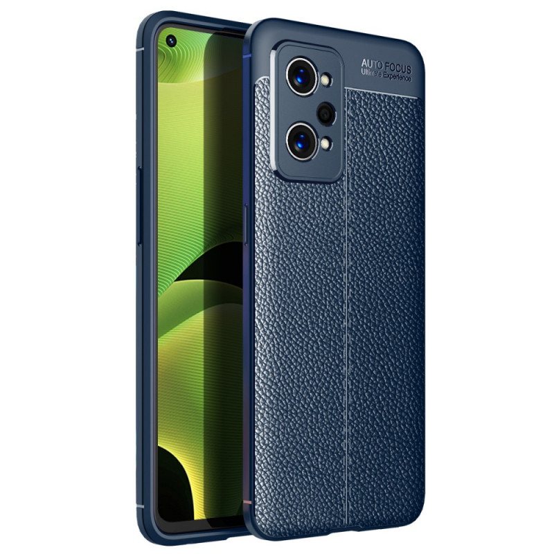 Deksel Til Realme GT Neo 3T / Neo 2 Dobbel Linje Litchi Leather Effect