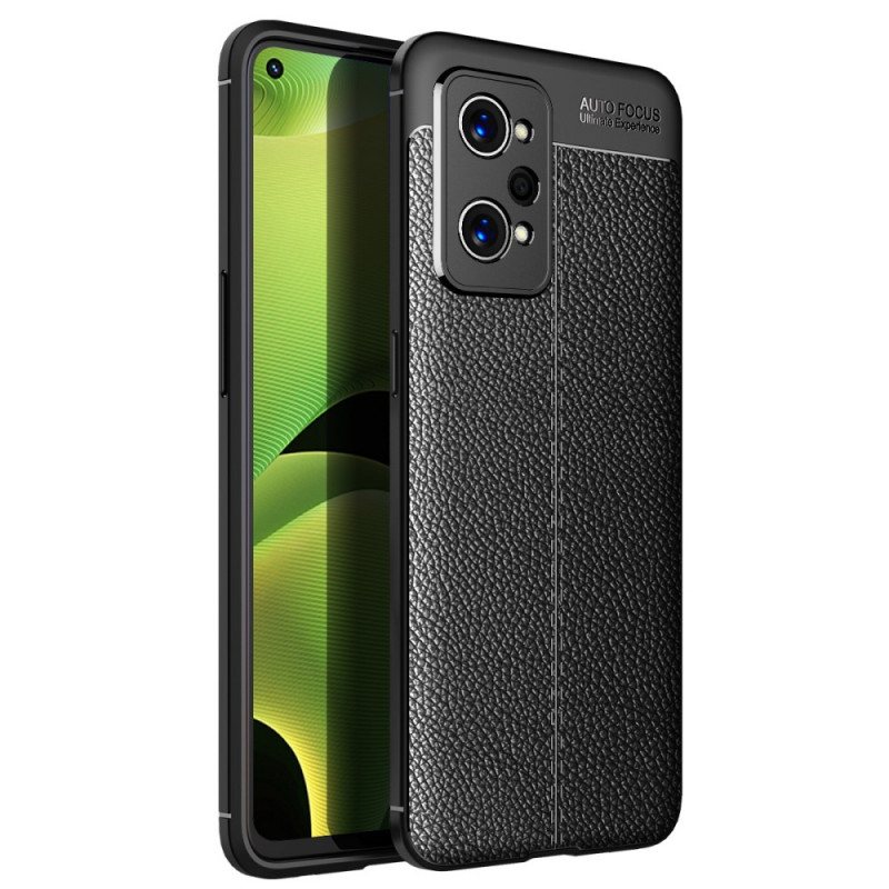 Deksel Til Realme GT Neo 3T / Neo 2 Dobbel Linje Litchi Leather Effect