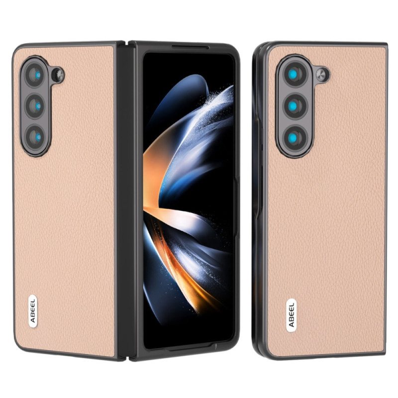 Deksel Samsung Galaxy Z Fold 6 Mobildeksel Litchi Kunstskinn Abeel