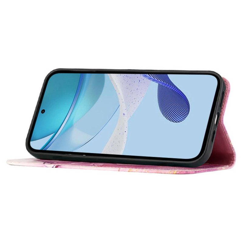 Lærdeksel Folio Deksel Samsung Galaxy Z Fold 6 Marmor Skulderstropp