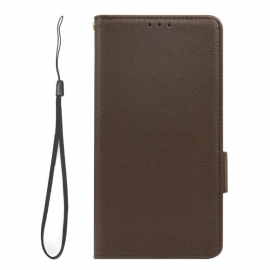 Folio Deksel Til Xiaomi Redmi Note 12 Pro Med Kjede Tynn Strappy
