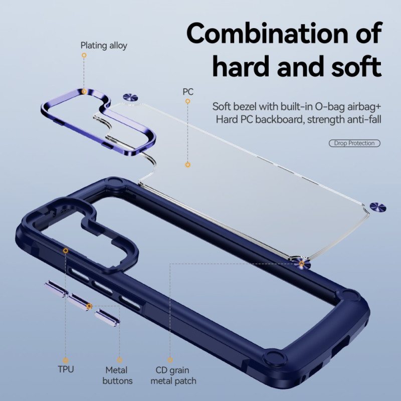 Deksel Til Samsung Galaxy S23 5G Hybrid Med Aluminiumslegering